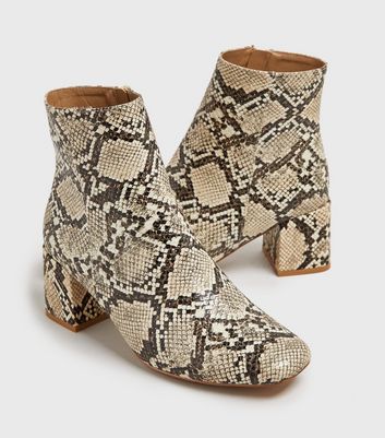 Faux snake hotsell ankle boots