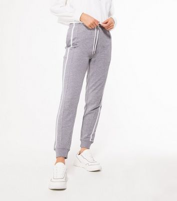 Grey side stripe online joggers