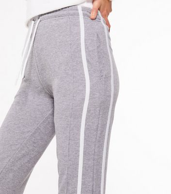 Grey double best sale side stripe jogger