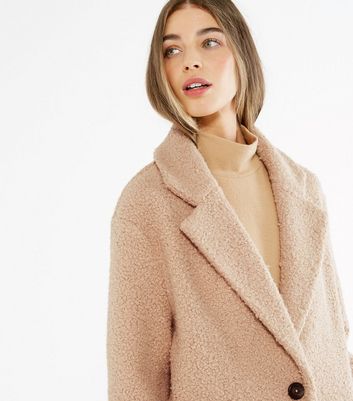 camel boucle coat