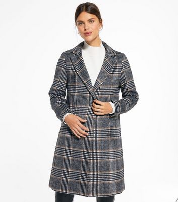 new look checkered coat
