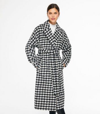 new look houndstooth coat