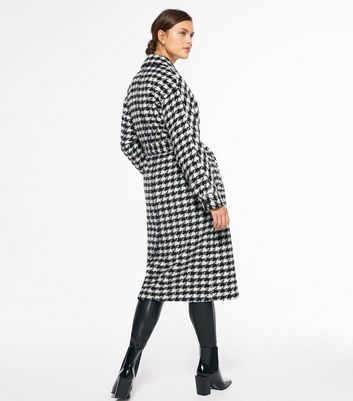 new look houndstooth coat