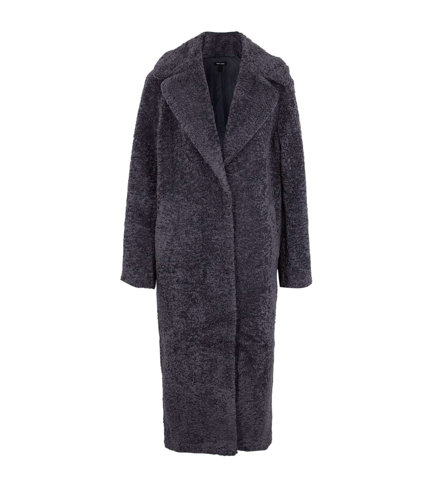 Dark Grey Soft Faux Fur Maxi Coat Image 5