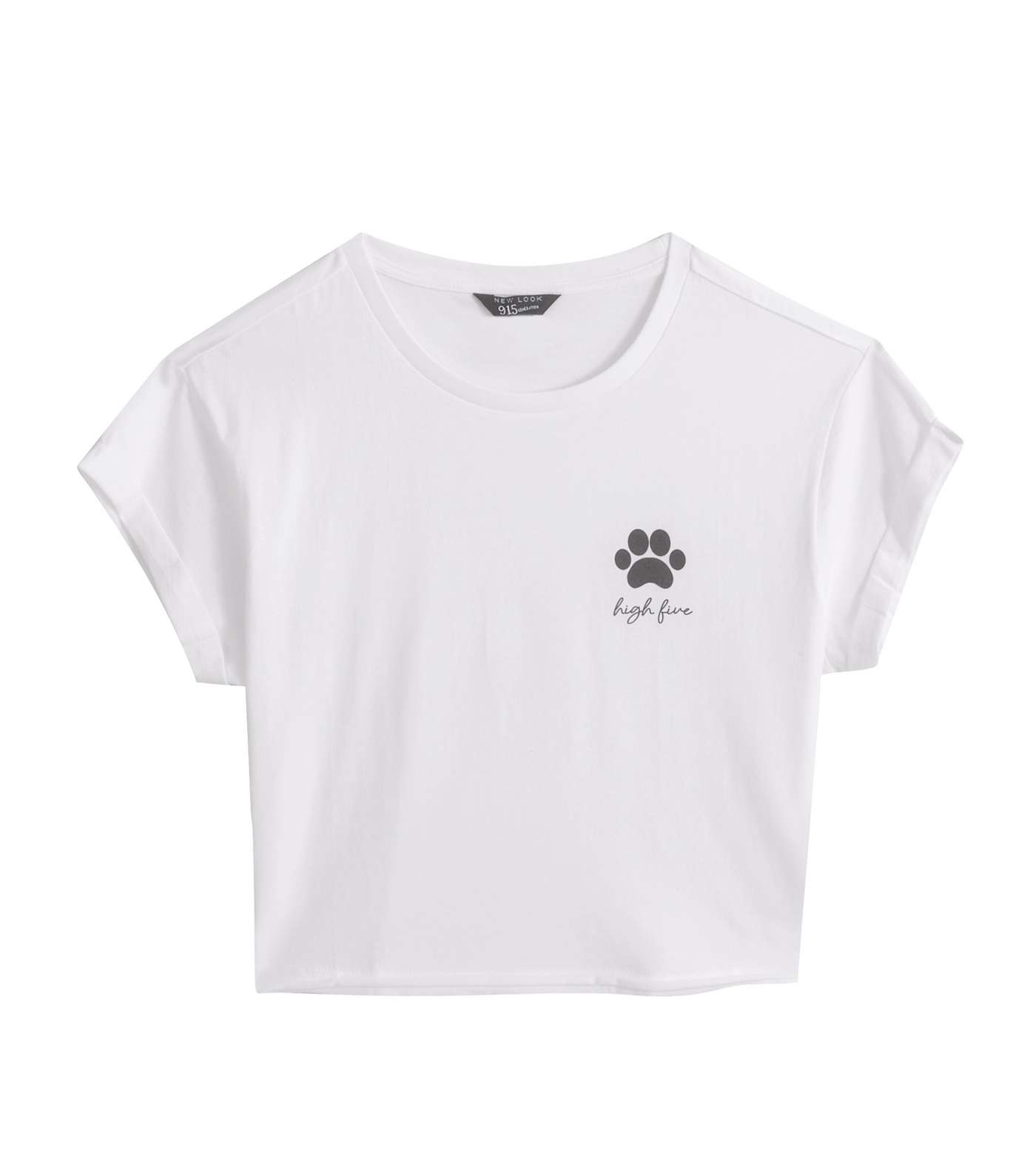 Girls White Paw Print Logo T-Shirt 