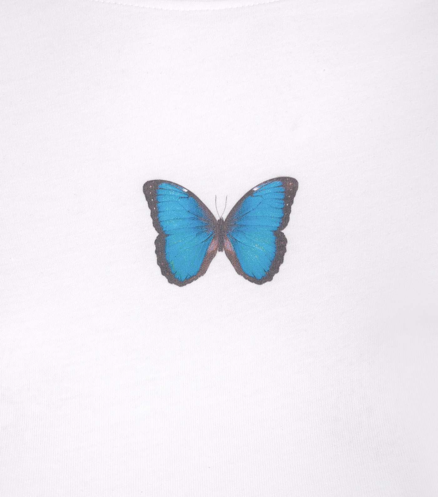 White Butterfly Logo T-Shirt Image 3