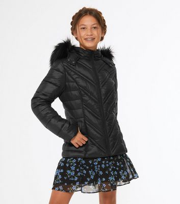 New look girls sale faux fur coat