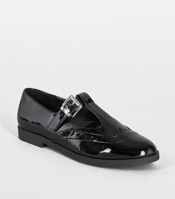 Girls Black Patent Mary Jane Shoes