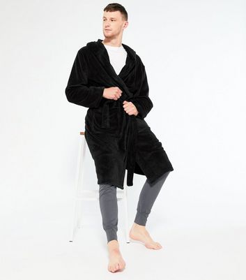 new look black dressing gown