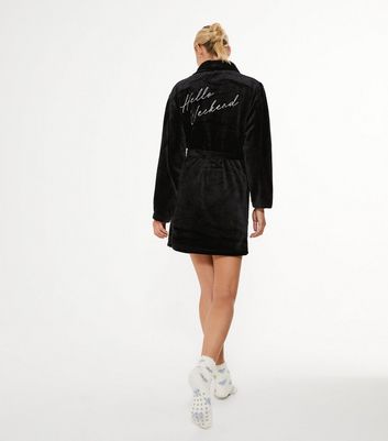 new look black dressing gown