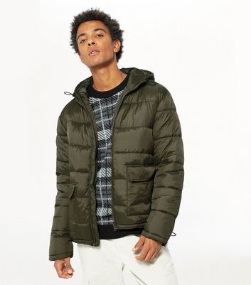 new look khaki puffer jacket