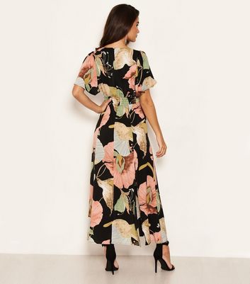 ax paris black floral dress