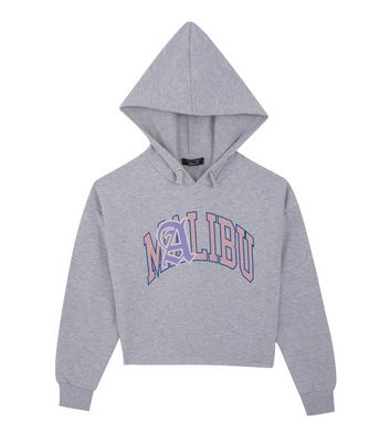 grey slogan hoodie