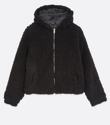 Black hooded clearance teddy bear coat