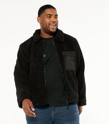 Plus size hot sale borg jacket