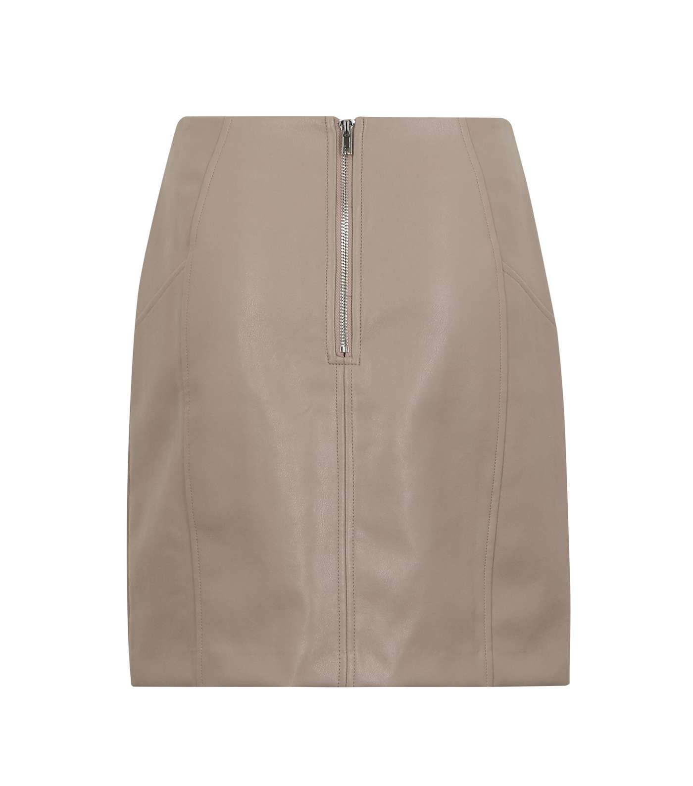 Mink Leather-Look Mini Skirt Image 2