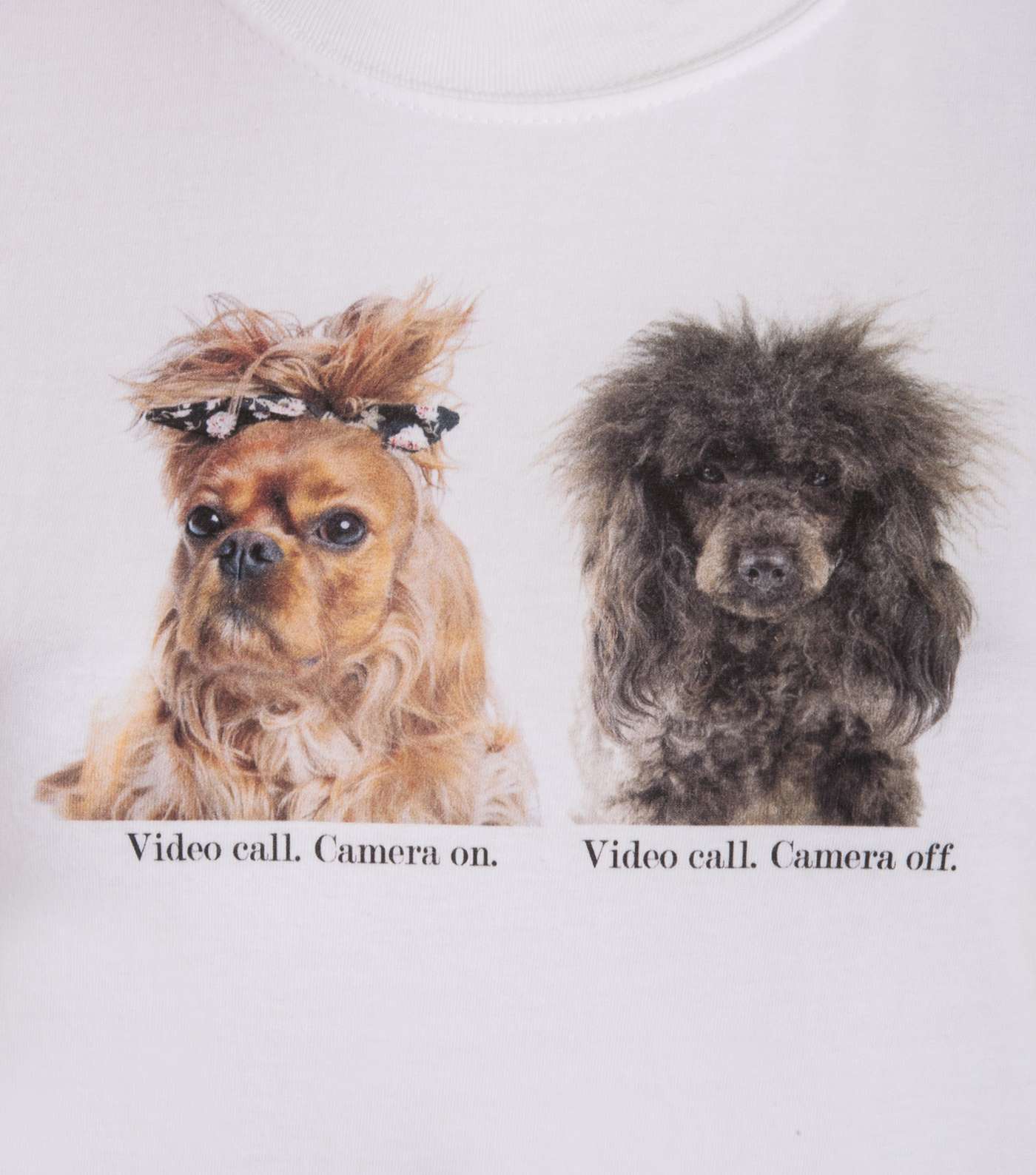 White Video Call Dog Slogan Pyjama Set Image 3