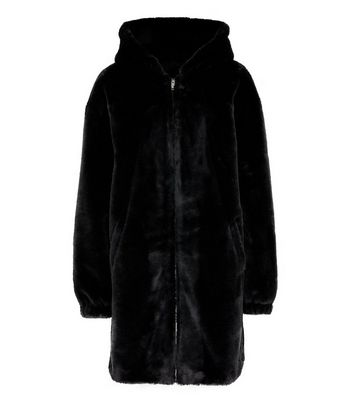 long black hooded fur coats