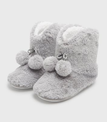 boot slippers grey