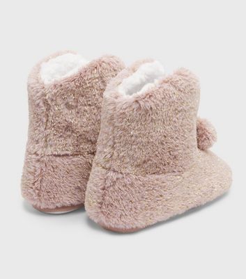 Pink Faux Fur Pom Pom Boot Slippers New Look Vegan shop for Pink Faux Fur Pom Pom Boot Slippers New Look Vegan at Shopo