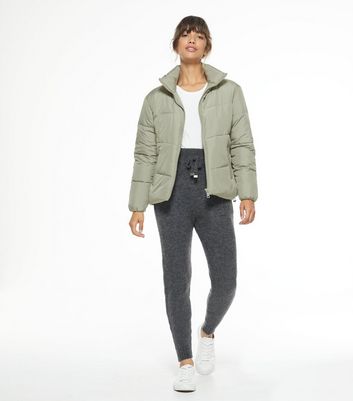 puffer jacket sage green