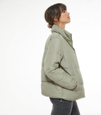 pale green puffer jacket