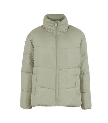 Light Green Boxy Puffer Jacket | New Look