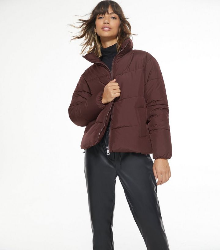 red puffer jacket women's new look