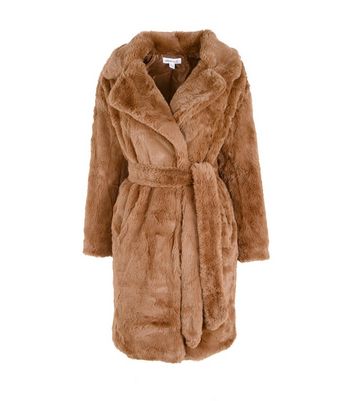 tan fur coat