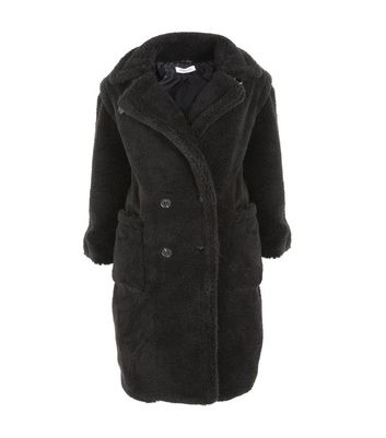 Urban Bliss Black Teddy Long Coat | New 