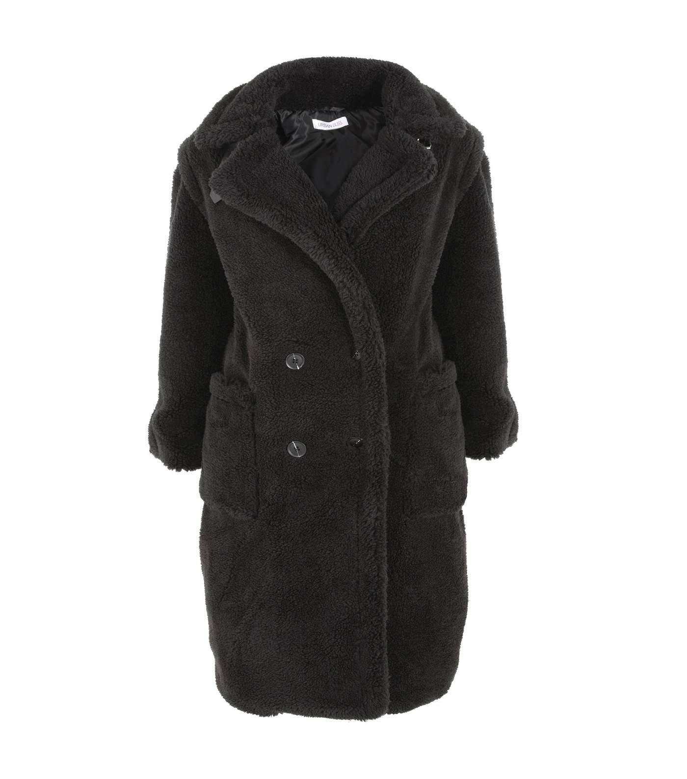 Urban Bliss Black Teddy Long Coat