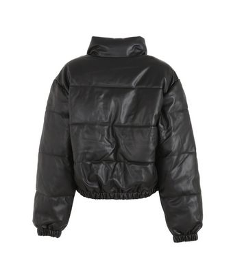Urban Bliss Black Leather-Look Puffer 