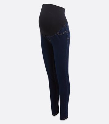 Image of Maternity Indigo 'Lift & Shape' No Band Emilee Jeggings New Look