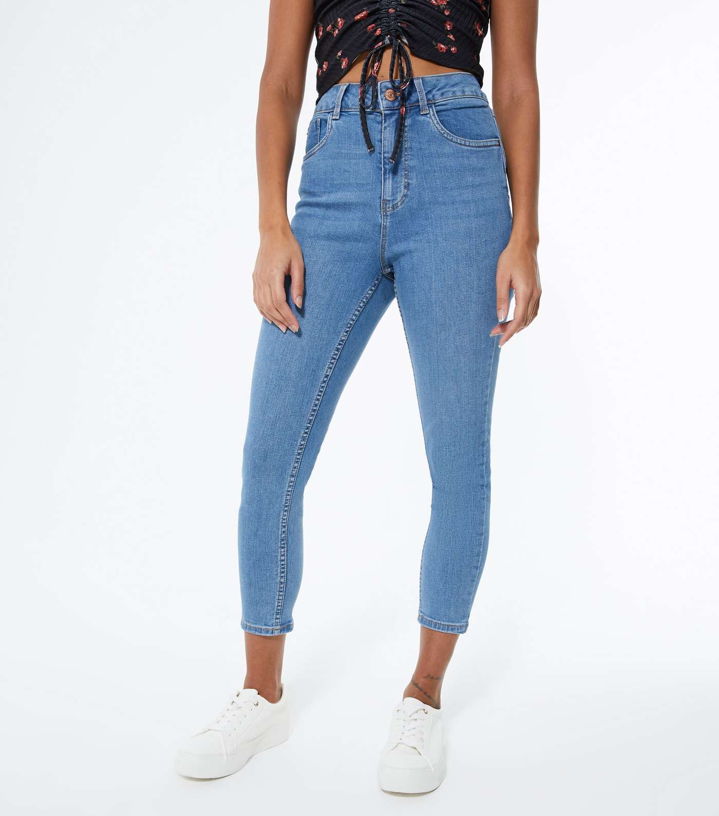 Petite Blue Lift & Shape Jenna Skinny Jeans Image 2