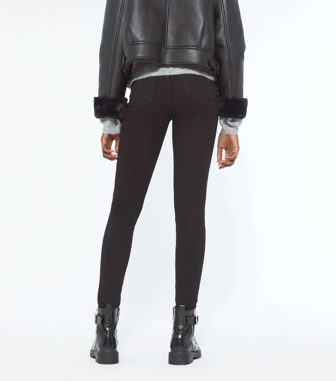 Tall Black Lift & Shape Jenna Skinny Jeans Image 3