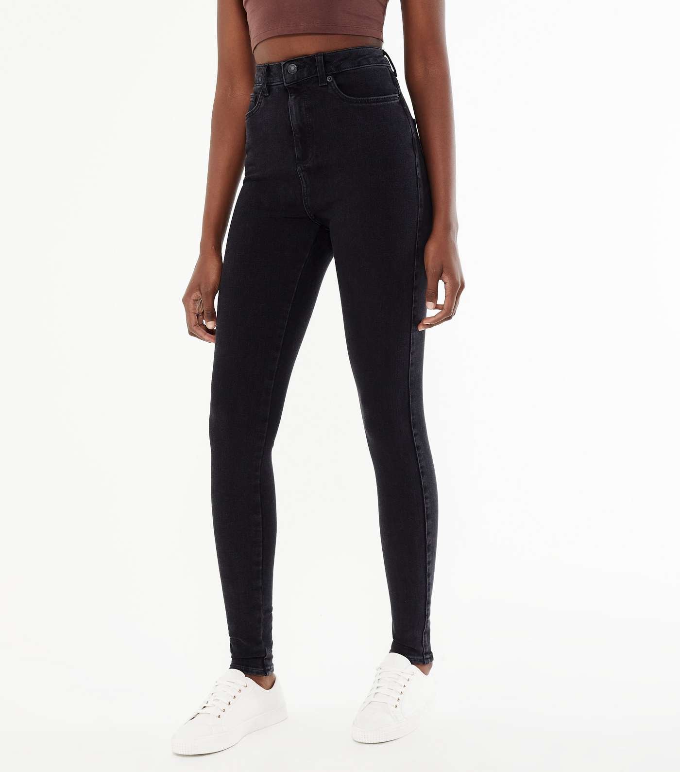 Tall Black Contour Super Skinny Jeans Image 2