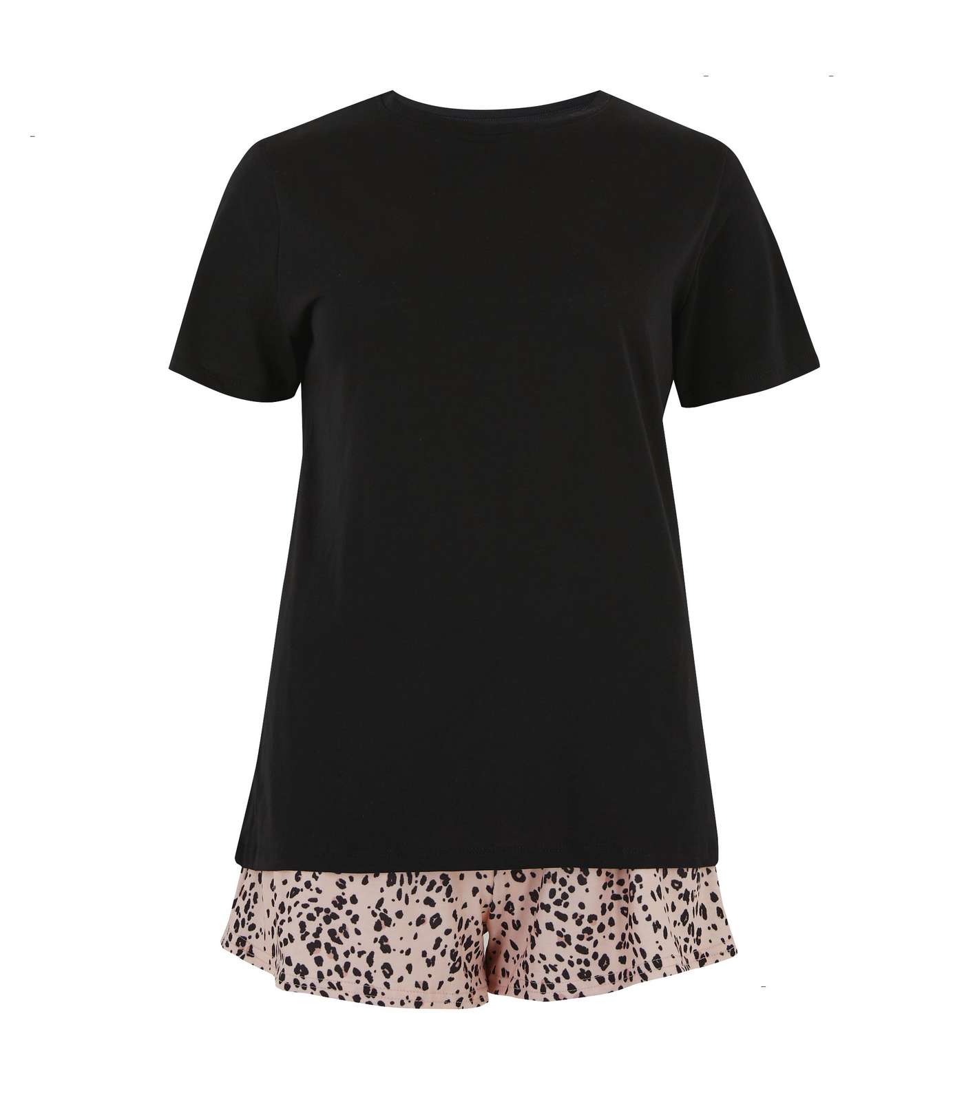 Black Shorts Leopard Print Pyjama Set  Image 5