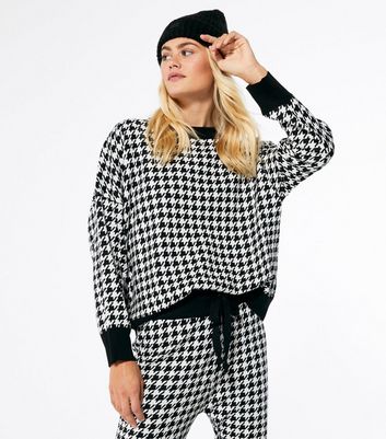 Pink Vanilla Black Dogtooth Jumper | New Look