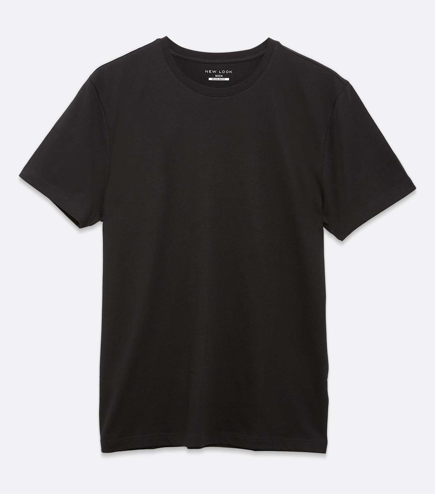 Black Plain Short Sleeve T-Shirt Image 5