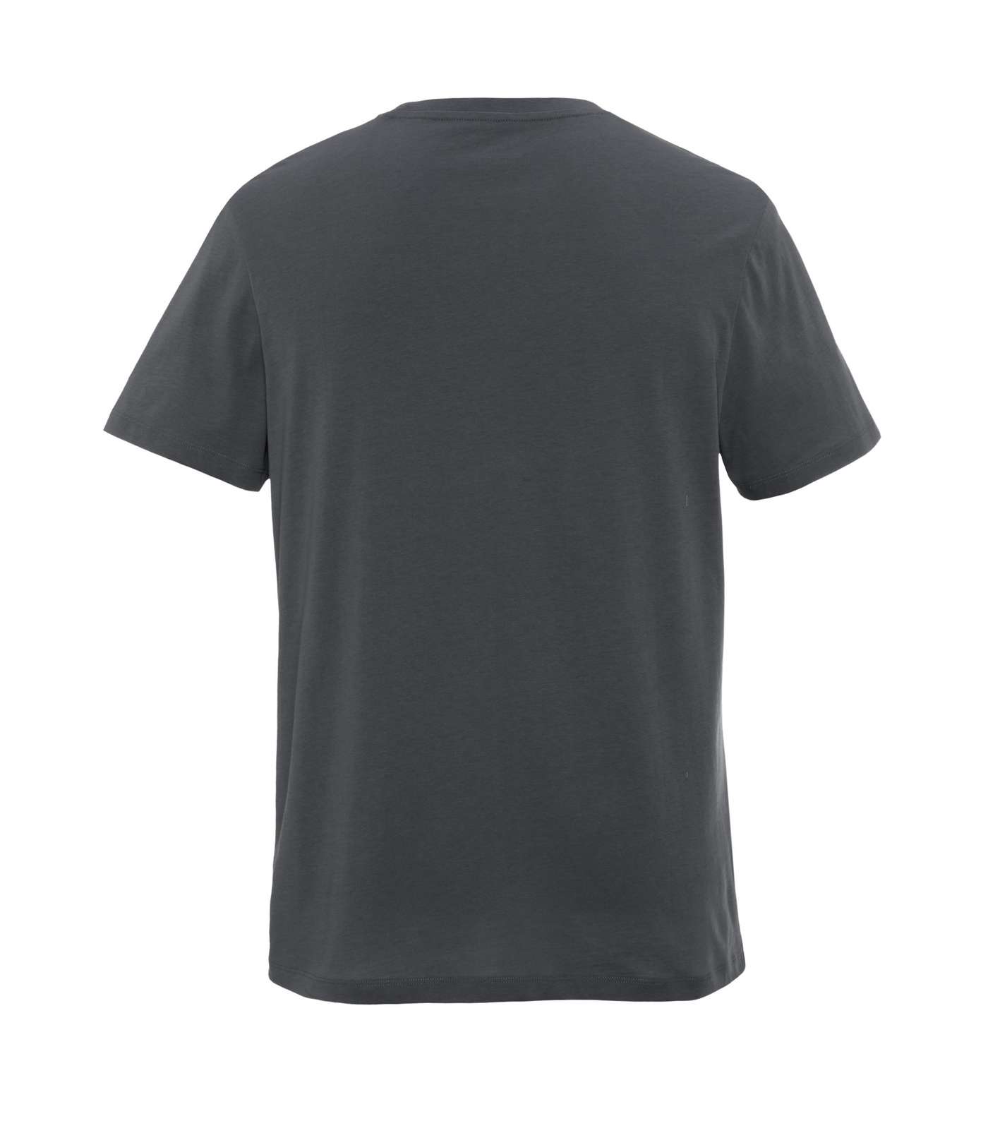 Dark Grey Plain Short Sleeve T-Shirt Image 2