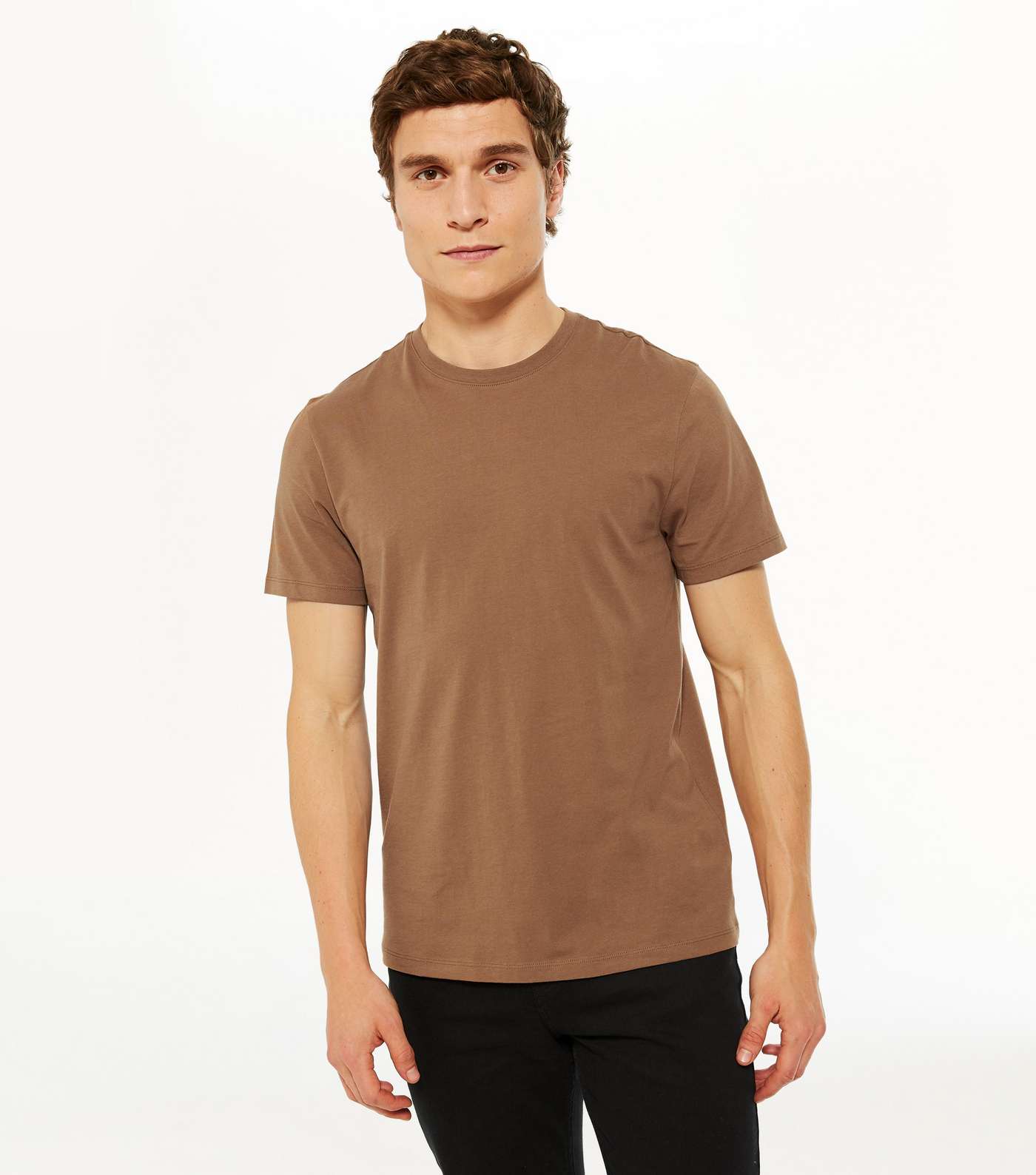 Camel Plain Short Sleeve T-Shirt 