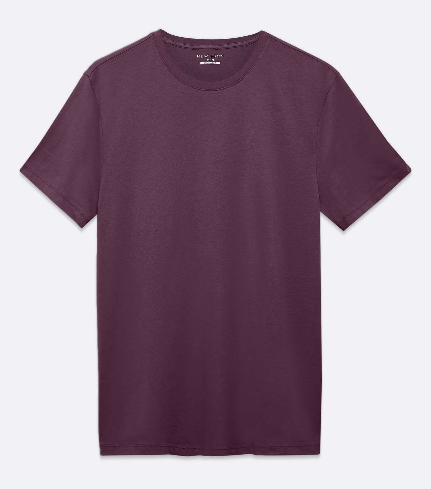 Purple Plain Short Sleeve T-Shirt Image 5