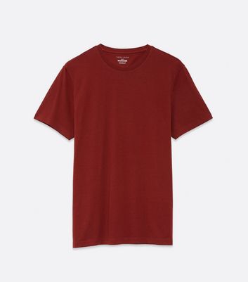 Mens plain on sale red t shirt