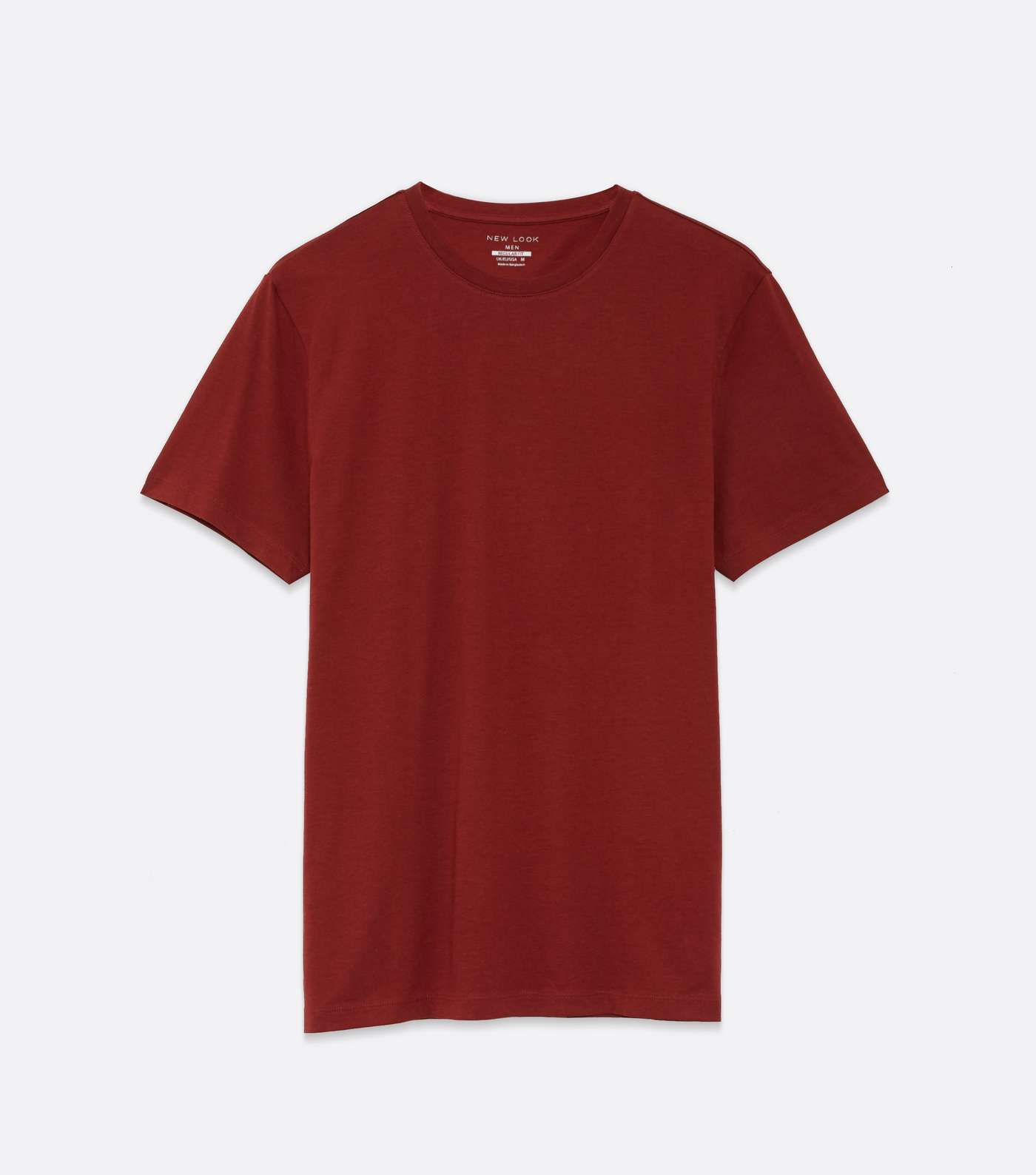 Dark Red Plain Short Sleeve T-Shirt  Image 5