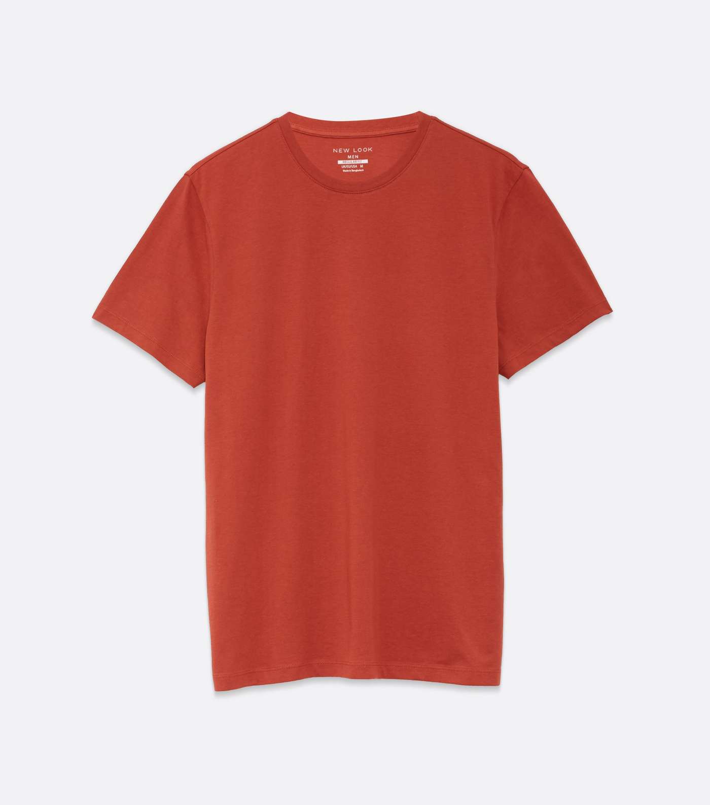 Bright Orange Plain Short Sleeve T-Shirt  Image 5