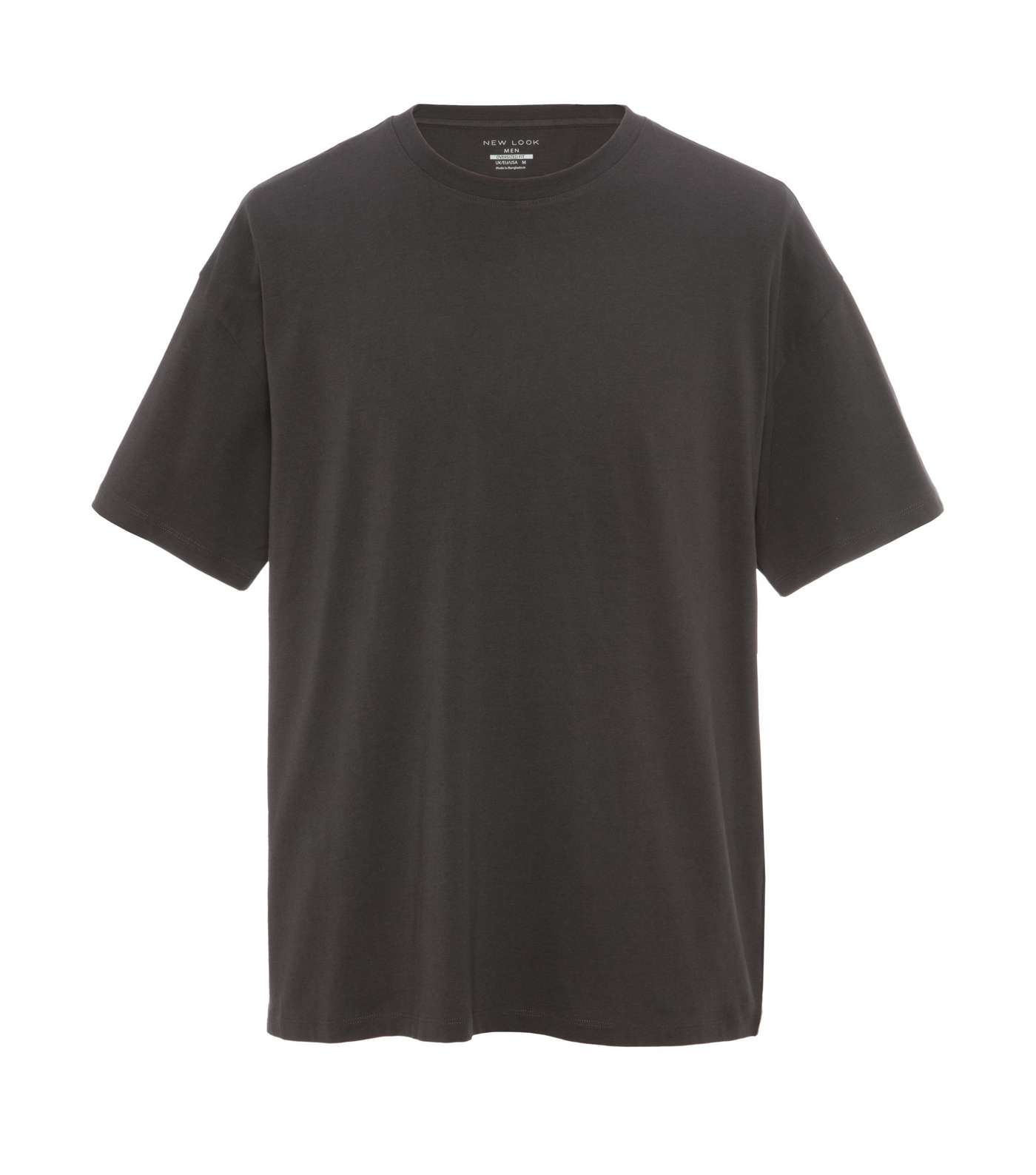 Dark Grey Plain Relaxed Fit T-Shirt
