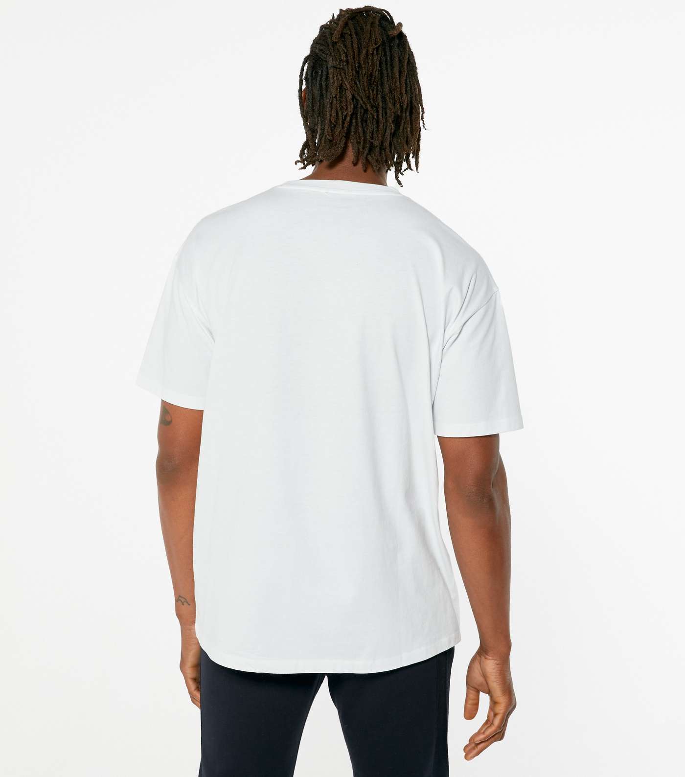 White Plain Relaxed Fit T-Shirt Image 4