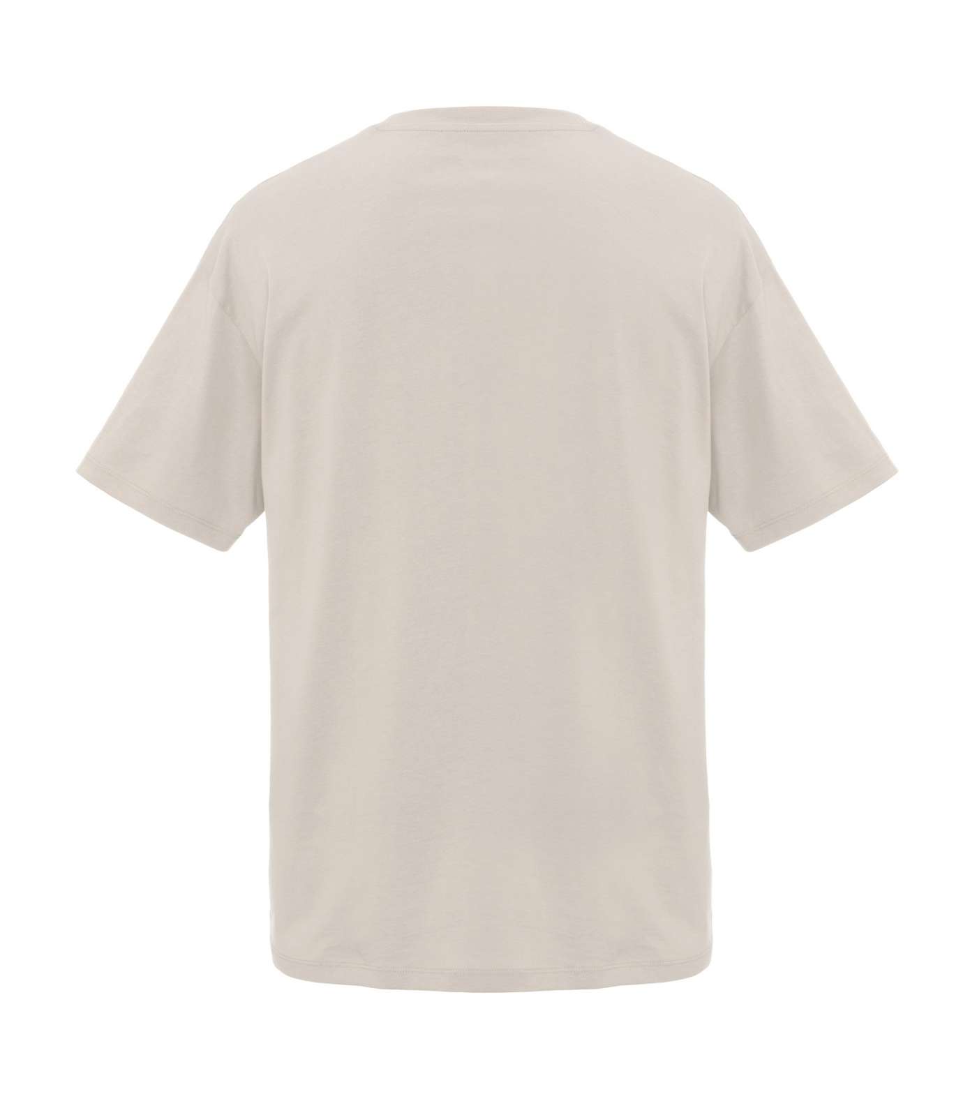 Off White Plain Relaxed Fit T-Shirt Image 2