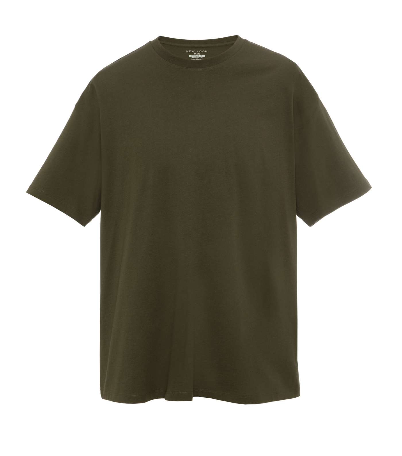 Khaki Plain Relaxed Fit T-Shirt