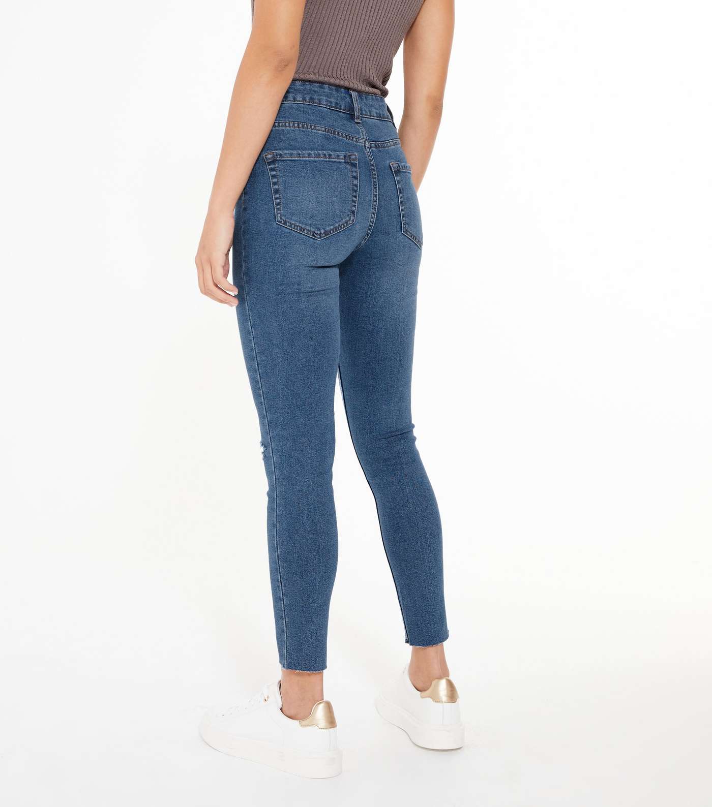 Blue Ripped India Super Skinny Jeans Image 3